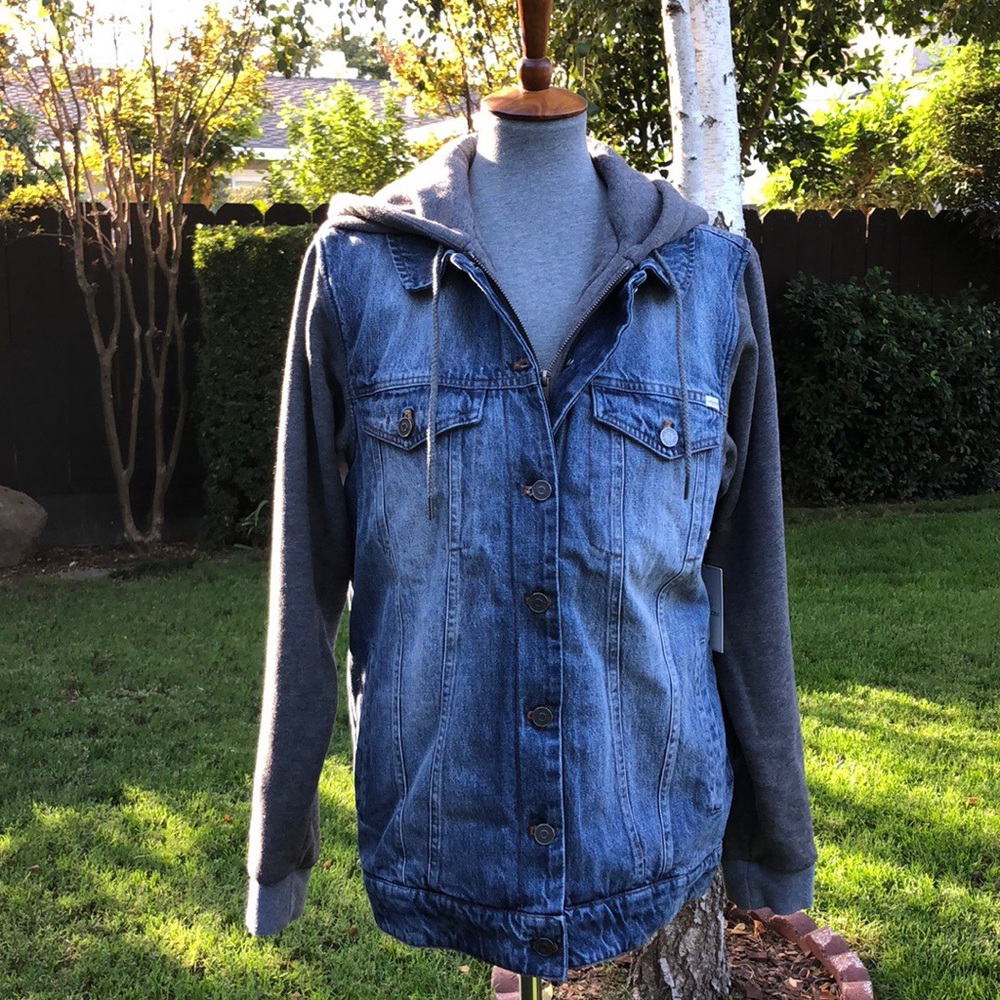 Volcom Lean N Mean Hooded Denim Jacket - Picture 5 of 8